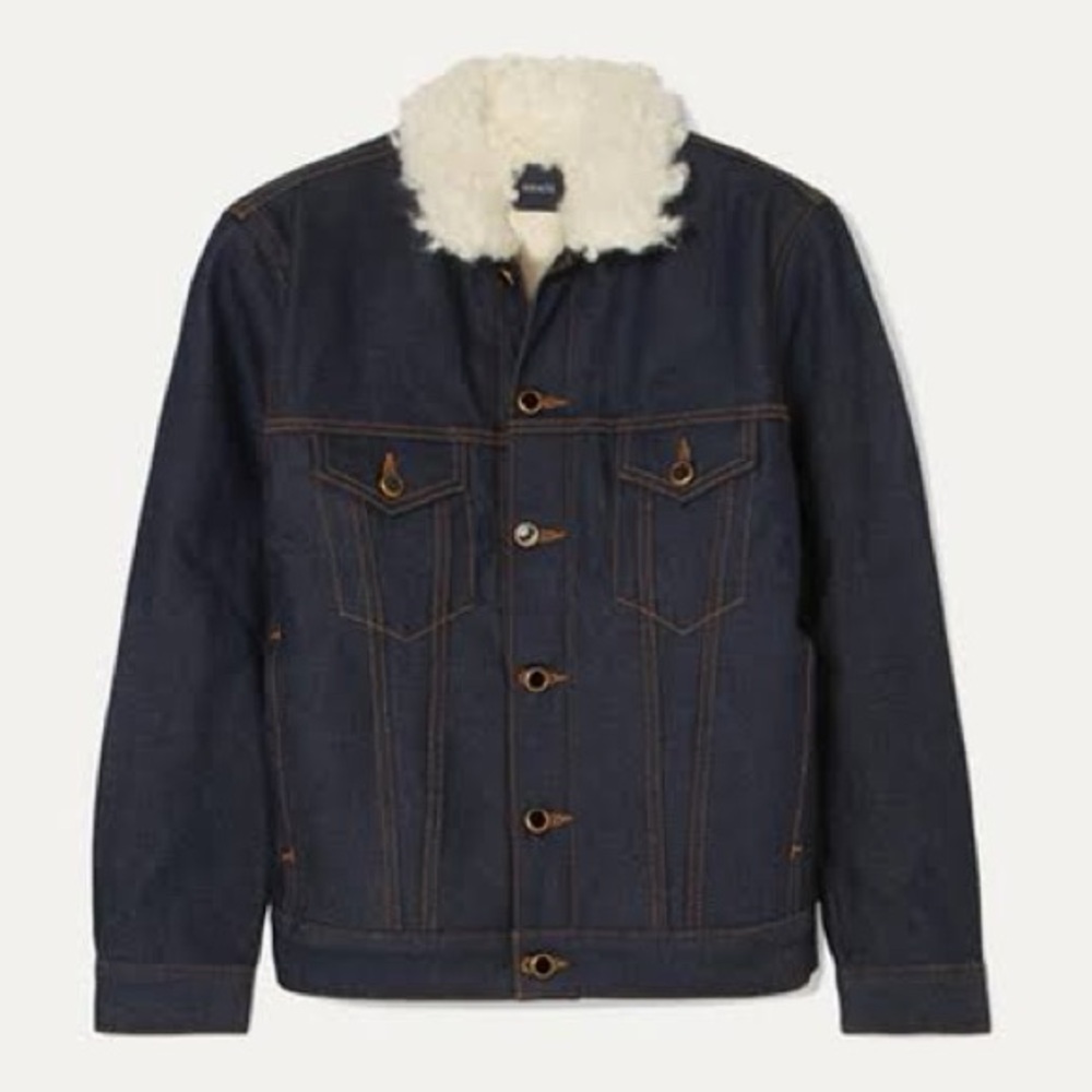FREE shipping til next week! Khaite Denim Jacket with Sherpa Lining - Picture 2 of 6